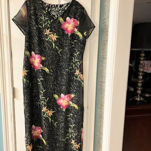 I. N. STUDIO California - Size 12 - Floral Print Maxi Dress - Fully Lined - EUC!